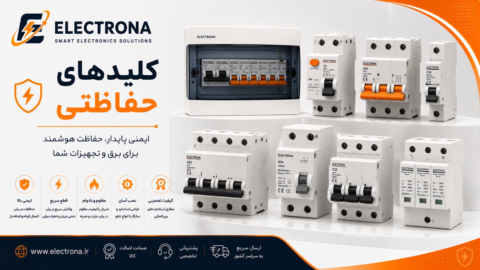 کلیدهای حفاظتی الکترونا